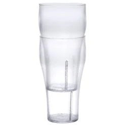 GET Enterprises GET 7720-1-CL Bell 20 Oz. Clear Customizable SAN Plastic Pebbled Soda Glass - 72/Case -Acopa shop 242170