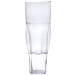 GET Enterprises GET 7724-1-CL Bell 24 Oz. Clear Customizable SAN Plastic Pebbled Soda Glass - 72/Case -Acopa shop 242976