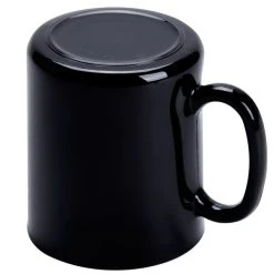 Arcoroc 73442 10.5 Oz. Customizable Black Fully Tempered Glass Mug By Arc Cardinal - 12/Case -Acopa shop 244988