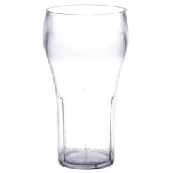 Alternative view of GET Enterprises GET 7716-1-CL Bell 16 Oz. Clear Customizable SAN Plastic Pebbled Soda Glass - 72/Case