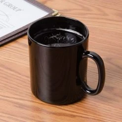 Arcoroc 73442 10.5 Oz. Customizable Black Fully Tempered Glass Mug By Arc Cardinal - 12/Case