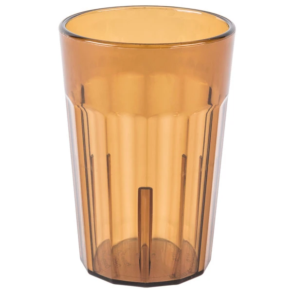 Cambro NT5153 Newport 6.4 Oz. Amber Customizable SAN Plastic Tumbler - 36/Case 2 Cambro NT5153 Newport 6.4 Oz. Amber Customizable SAN Plastic Tumbler - 36/Case - Image 2