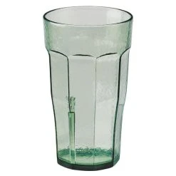 Cambro LT12427 Laguna 12 Oz. Spanish Green Customizable SAN Plastic Tumbler - 36/Case