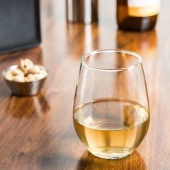 Libbey 217 12 Oz. Customizable Stemless White Wine Glass - 12/Case