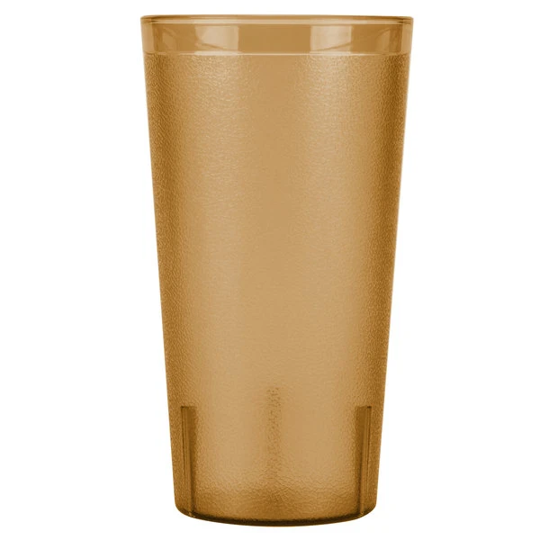 Cambro 3200P2153 Colorware 32 Oz. Amber SAN Plastic Tumbler - 24/Case 2 Cambro 3200P2153 Colorware 32 Oz. Amber SAN Plastic Tumbler - 24/Case - Image 2