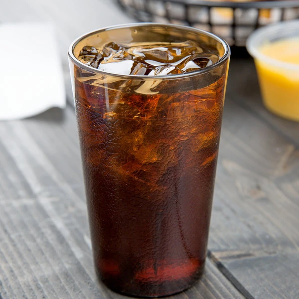 Cambro 500P153 Colorware 5.2 Oz. Amber Customizable SAN Plastic Tumbler - 6/Pack 1 Cambro 500P153 Colorware 5.2 Oz. Amber Customizable SAN Plastic Tumbler - 6/Pack