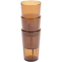 Cambro 500P153 Colorware 5.2 Oz. Amber Customizable SAN Plastic Tumbler - 6/Pack 5 Cambro 500P153 Colorware 5.2 Oz. Amber Customizable SAN Plastic Tumbler - 6/Pack -Acopa shop 803814