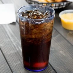 Cambro 1200P2401 Colorware 12.6 Oz. Slate Blue Customizable SAN Plastic Tumbler - 24/Case