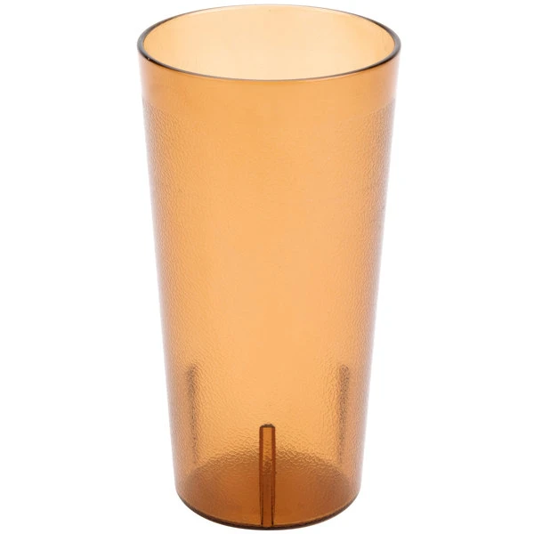 Cambro 2000P2153 Colorware 22 Oz. Amber Customizable SAN Plastic Tumbler - 24/Case - Image 2
