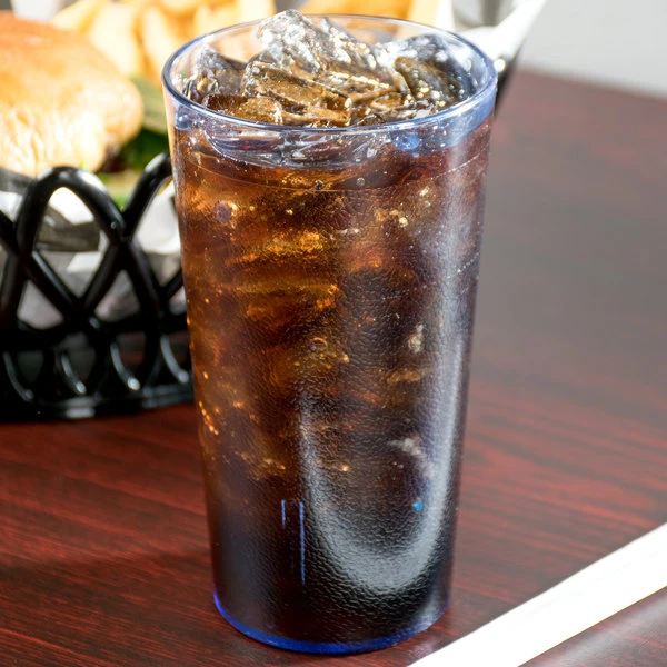 Cambro 1600P401 Colorware 16.4 Oz. Slate Blue Customizable SAN Plastic Tumbler - 6/Pack 1 Cambro 1600P401 Colorware 16.4 Oz. Slate Blue Customizable SAN Plastic Tumbler - 6/Pack
