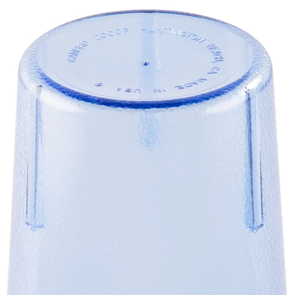 Cambro 2000P2401 Colorware 22 Oz. Slate Blue Customizable SAN Plastic Tumbler - 24/Case - Image 3