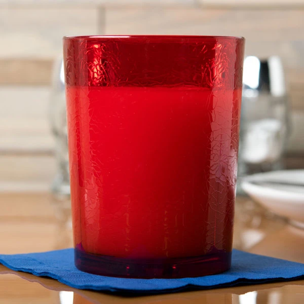 Cambro D14156 Del Mar 14 Oz. Ruby Red Customizable SAN Plastic Tumbler - 36/Case 3 Cambro D14156 Del Mar 14 Oz. Ruby Red Customizable SAN Plastic Tumbler - 36/Case - Image 3