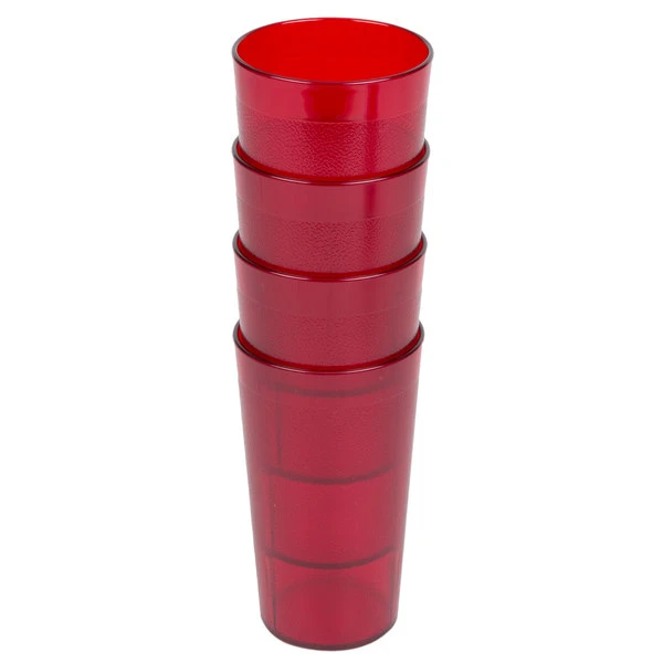 Cambro 800P2156 Colorware 7.8 Oz. Ruby Red Customizable SAN Plastic Tumbler - 24/Case 3 Cambro 800P2156 Colorware 7.8 Oz. Ruby Red Customizable SAN Plastic Tumbler - 24/Case - Image 3