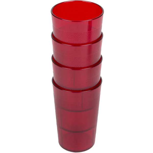 Cambro 800P156 Colorware 7.8 Oz. Ruby Red Customizable SAN Plastic Tumbler - 72/Case 3 Cambro 800P156 Colorware 7.8 Oz. Ruby Red Customizable SAN Plastic Tumbler - 72/Case - Image 3