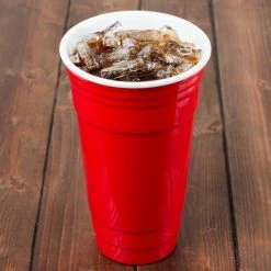 GET Enterprises GET SC-32-R To-Go 32 Oz. Red Customizable Plastic Reusable Tumbler - 24/Case