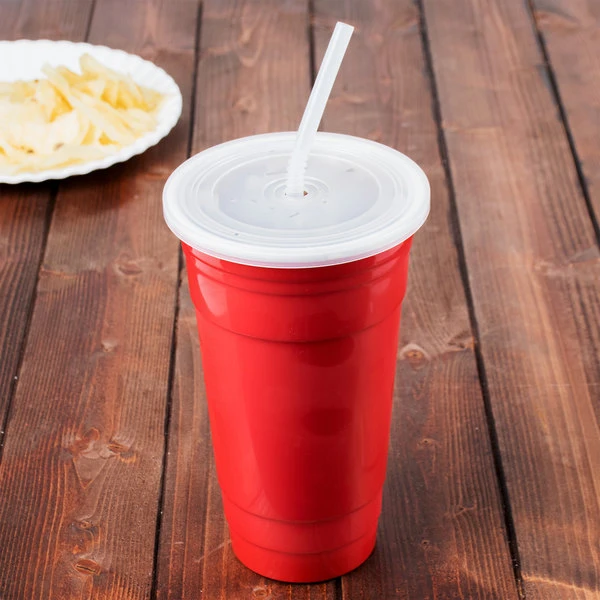 GET Enterprises GET SC-32-SET-R To-Go 32 Oz. Red Customizable Plastic Reusable Tumbler, Lid, And Straw Set - 24/Case 1 GET Enterprises GET SC-32-SET-R To-Go 32 Oz. Red Customizable Plastic Reusable Tumbler, Lid, And Straw Set - 24/Case