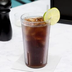 Carlisle 402007 Crystalon Stack-All 20.7 Oz. Clear SAN Plastic Tumbler - 12/Case